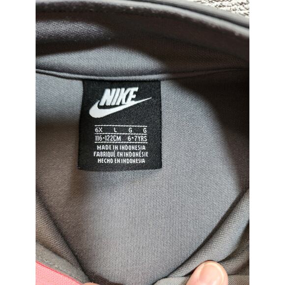Nike Girls Size 6 Hooded Sweatsuit and 6x Jacket Gray & Pink - Picture 3 of 7